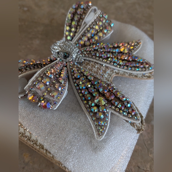 Kurt Geiger London Shoredicht Bow Wallet Beige Comb Shoulder Rightstone Bag New - Picture 7 of 15